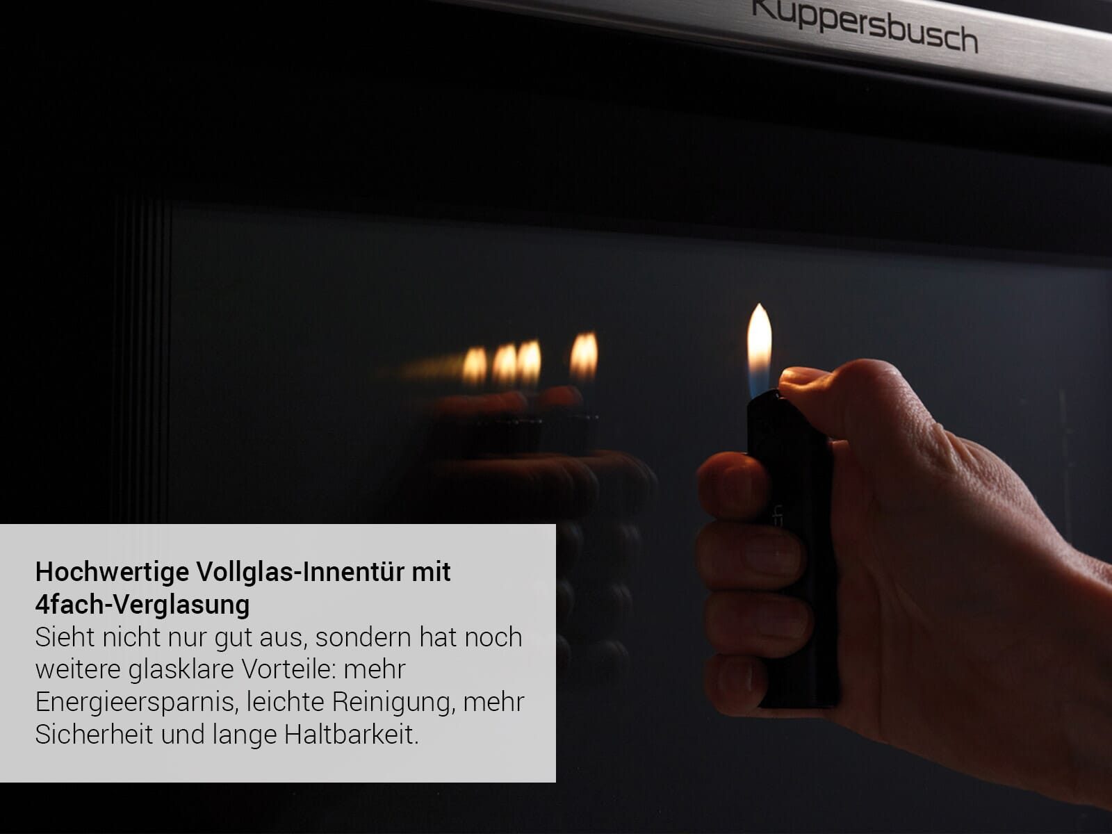 Küppersbusch Einbaubackofen, mit Teil-Teleskopauszug