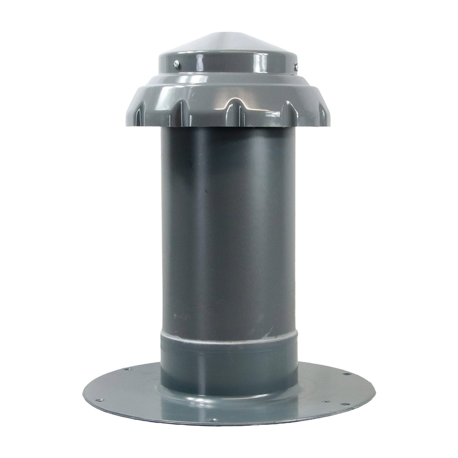 FLECK Flachdachlüfter mit Flansch aus Hart-PVC DN150, Spezial-Hart-PVC, Ø 15 cm