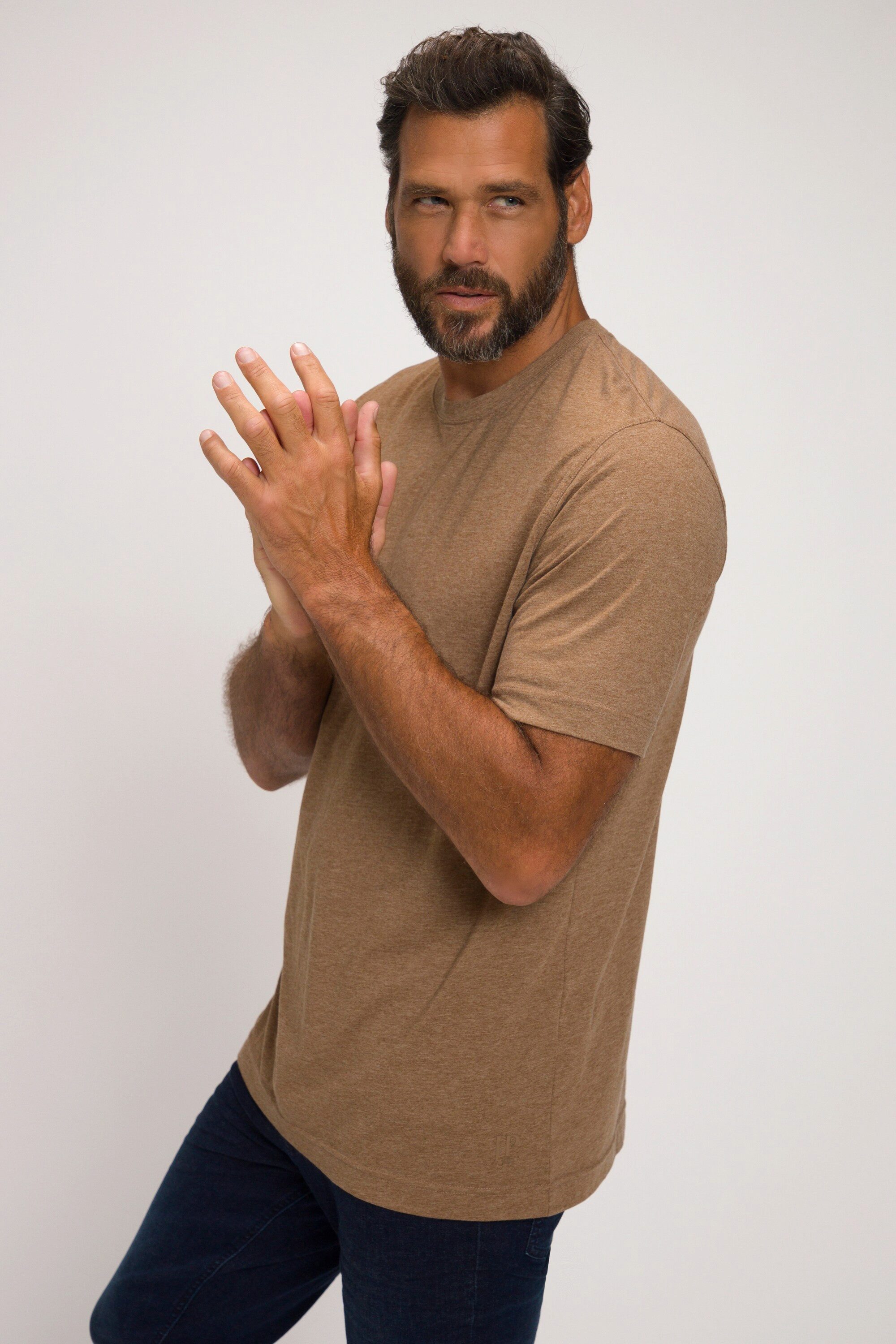 JP1880 T-Shirt T-Shirt Basic Rundhals gekämmte Baumwolle günstig online kaufen