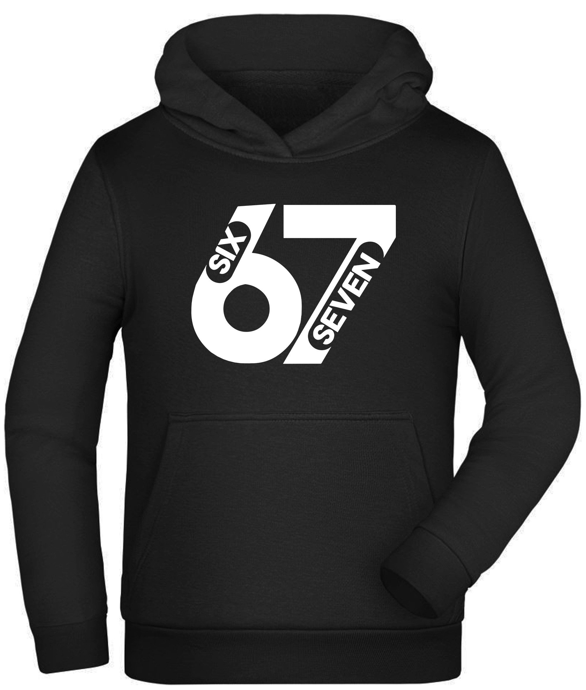 MyDesign24 Hoodie Kinder 67 Kapuzensweater Kapuzenpullover mit six seven Aufdruck i774