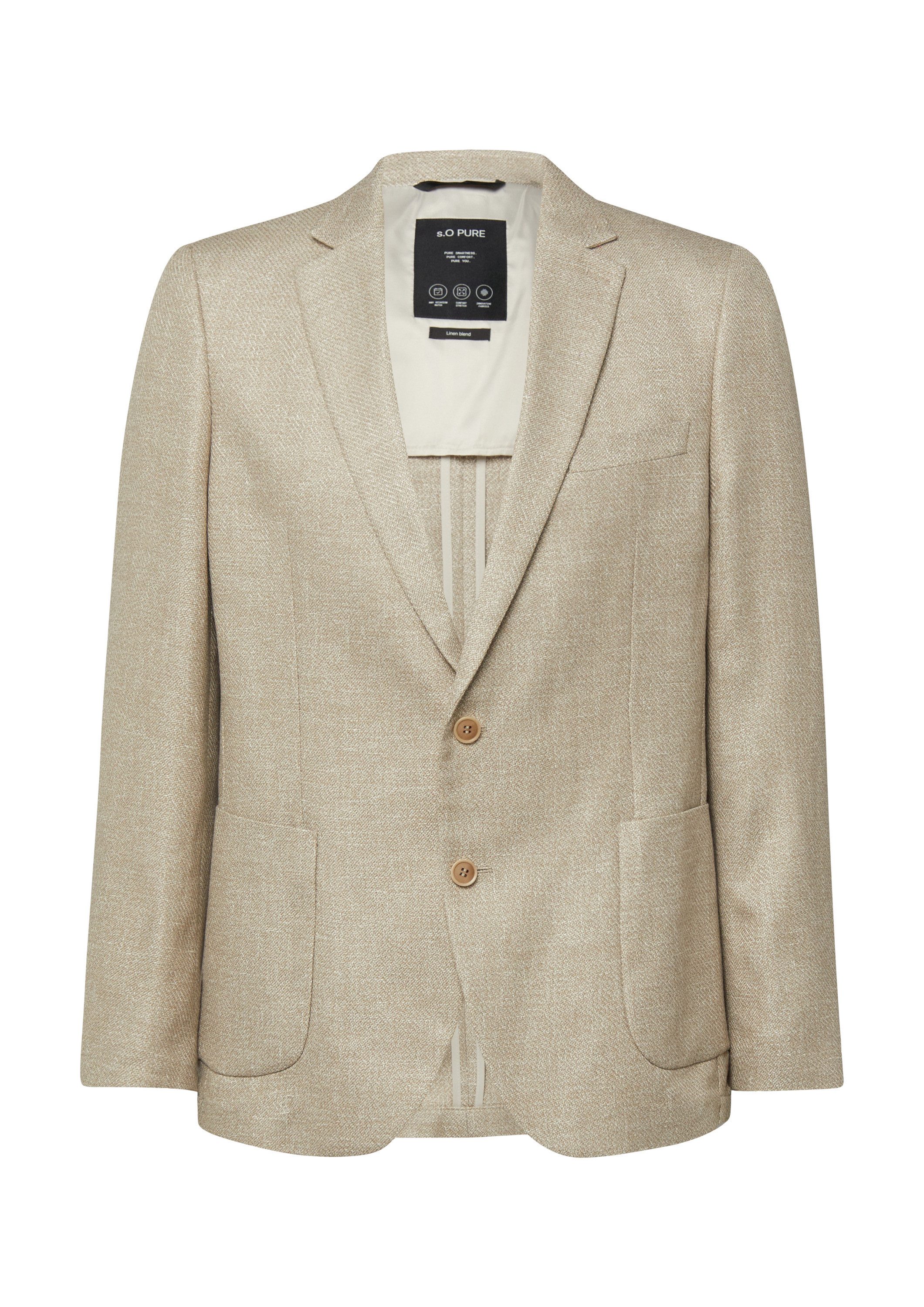 s.Oliver Sakko Indoor-Jacke S.OPURE s.O PURE: Sakko aus meliertem Leinenmix