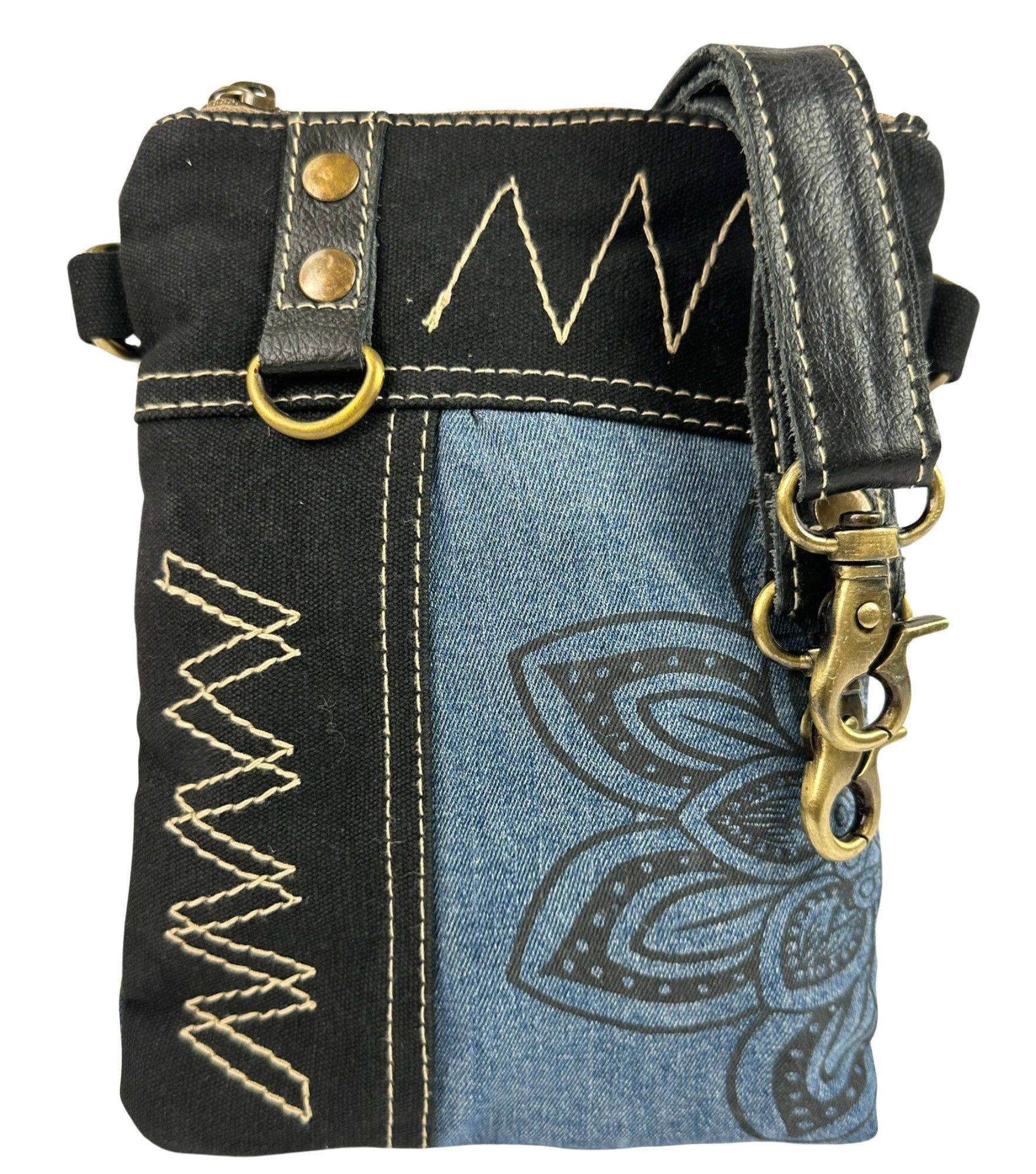 Umhängetasche Upcycling Jeans Tasche kleine Umhängetasche Crossbody Bag Damentasche