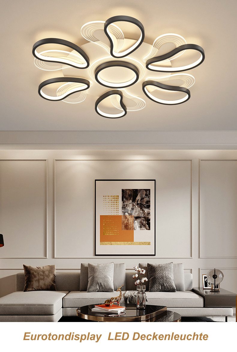 Eurotondisplay LED Deckenleuchte LED Deckenleuchte Fernbedienung günstig online kaufen