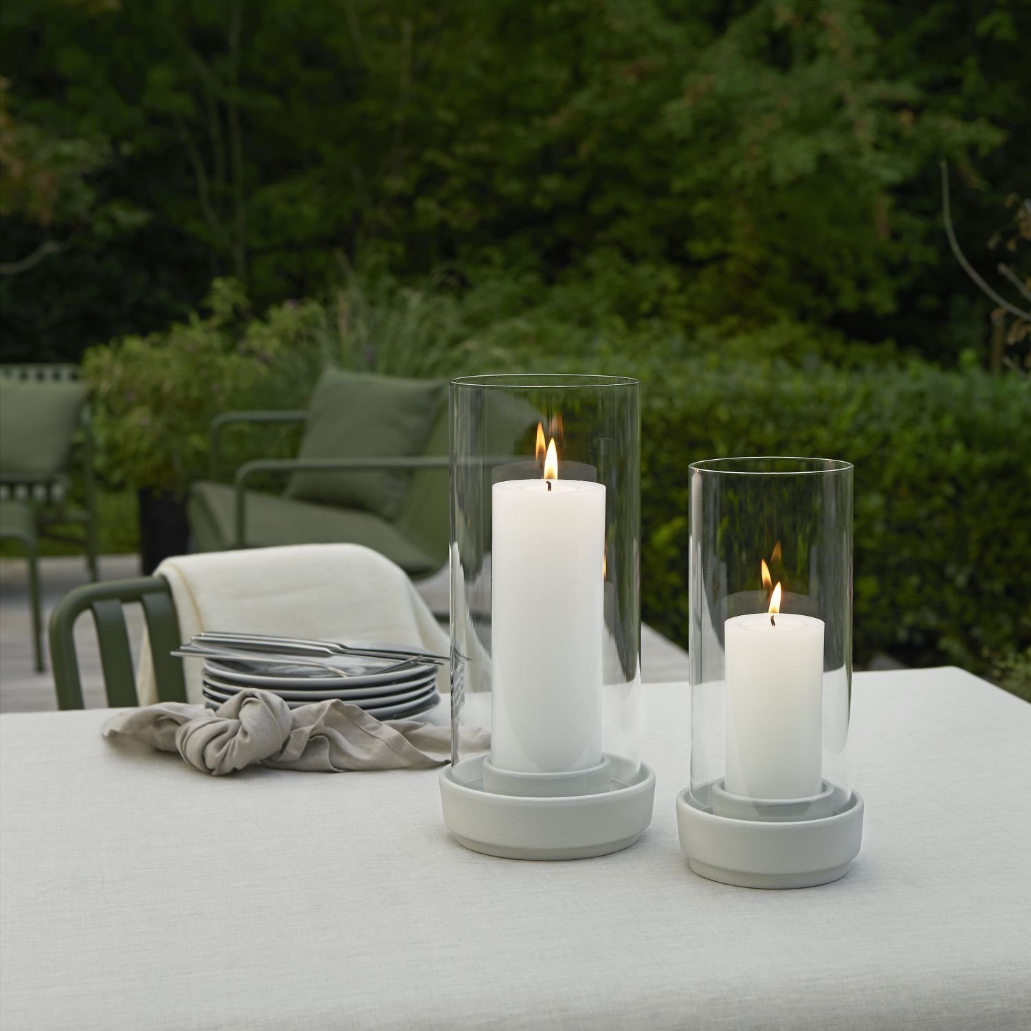 Stelton Windlicht Hurricane Sand Klein