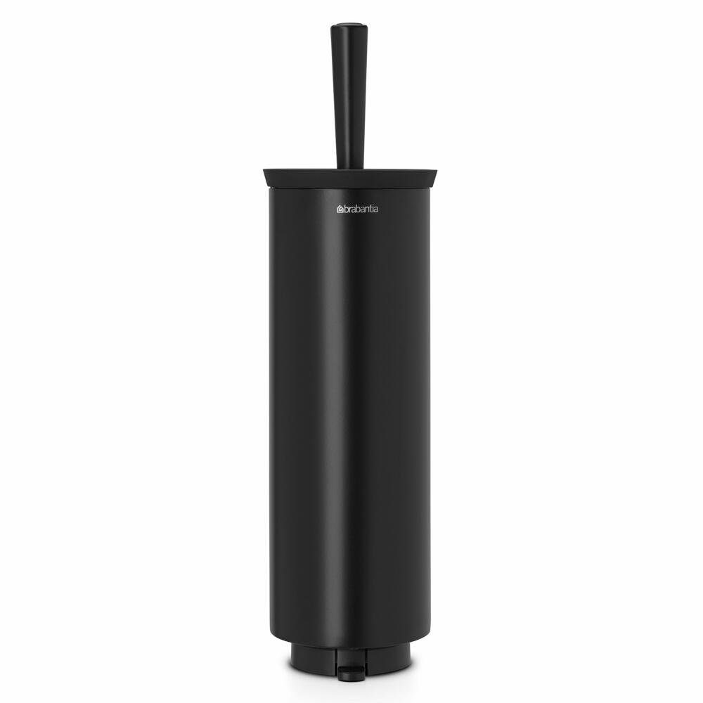 Brabantia WC-Garnitur Toilettenbürste De Luxe Edelstahl Schwarz, Geeignet  für die Wandmontage