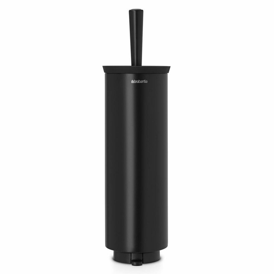 Brabantia WC-Garnitur Toilettenbürste De Luxe Edelstahl Schwarz, Geeignet  für die Wandmontage