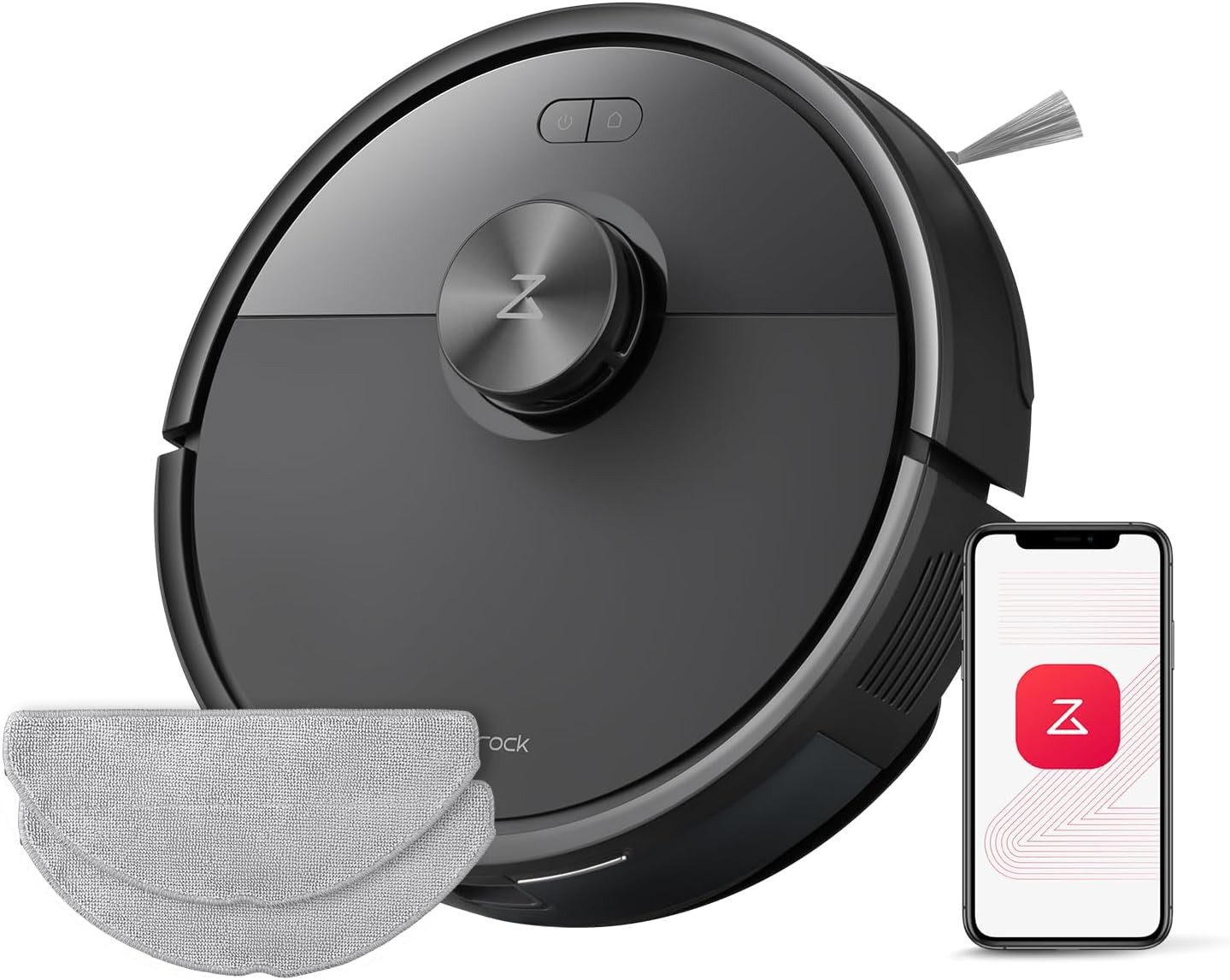 Roborock Saugroboter Q7 M5 (Upgrade von Q5 PRO), 10000Pa, 180Min, Dual Anti-Tangle-System, mit Wischfunktion, LiDAR Navigation, Staubsauger Roboter für Teppich, Tierhaare, APP Steuerung schwarz