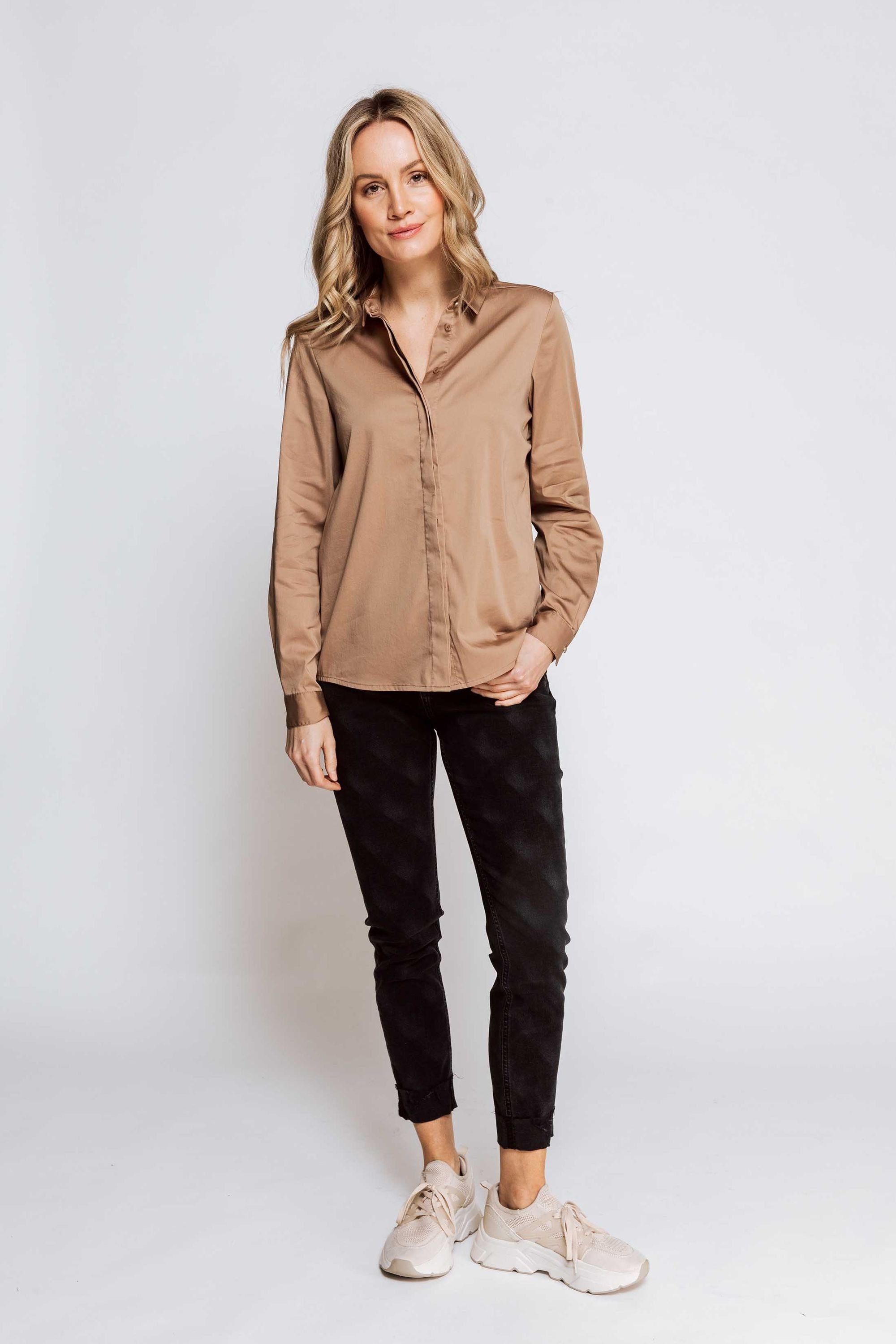 Zhrill Longbluse Bluse RESI Brown günstig online kaufen