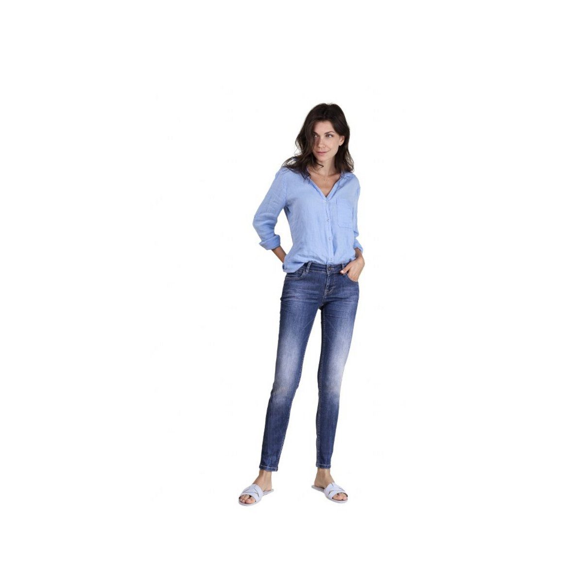 BLUE FIRE 5-Pocket-Jeans grau (1-tlg)