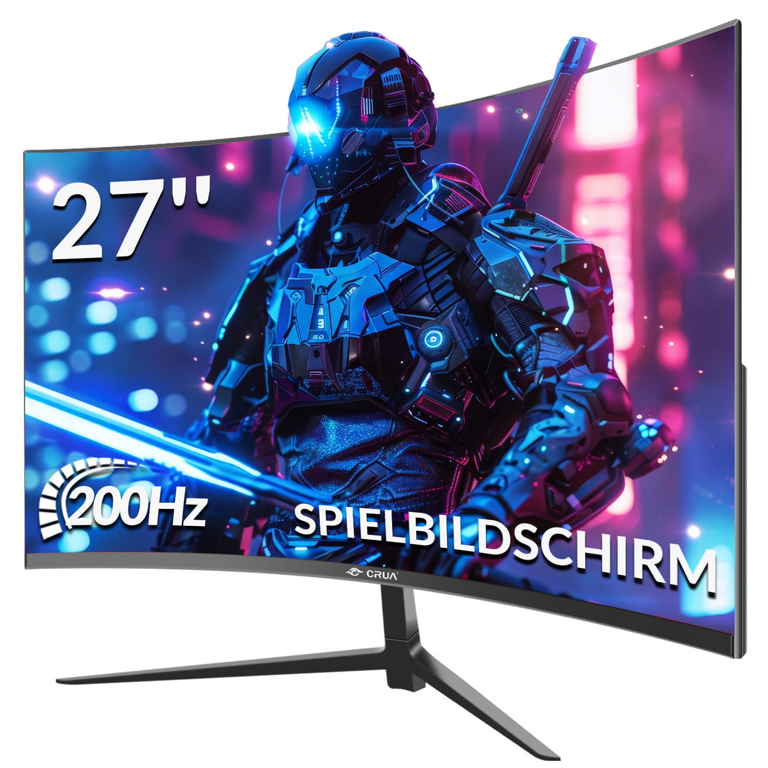 CRUA CRUA 27'' Curved – FHD 1080P, 200 Hz Gaming-Monitor (200 Hz, 1 ms GTG, FreeSync)