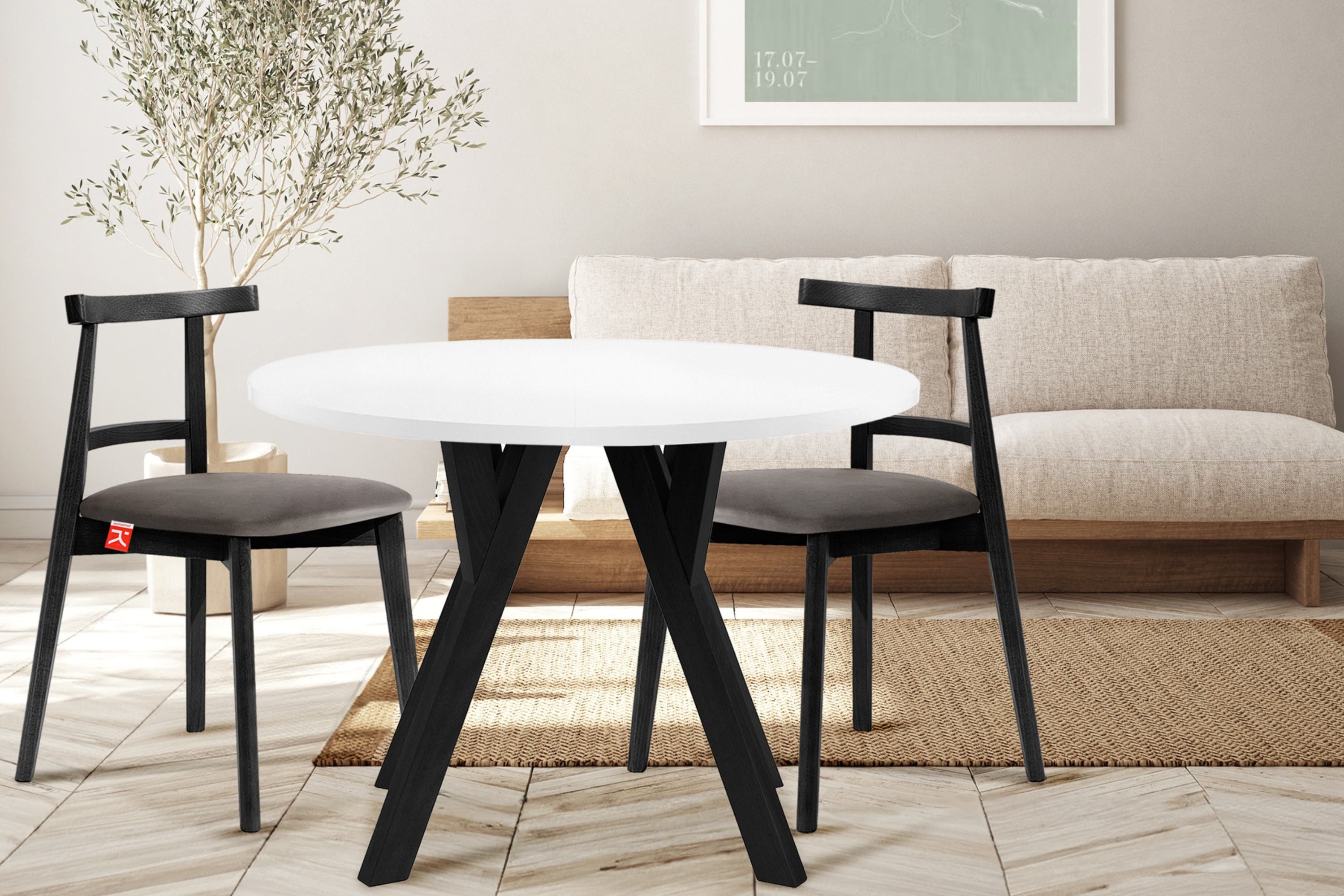 KONSIMO® Esstisch INDAGA Esszimmertisch Ausziehbar Rund, günstig online kaufen