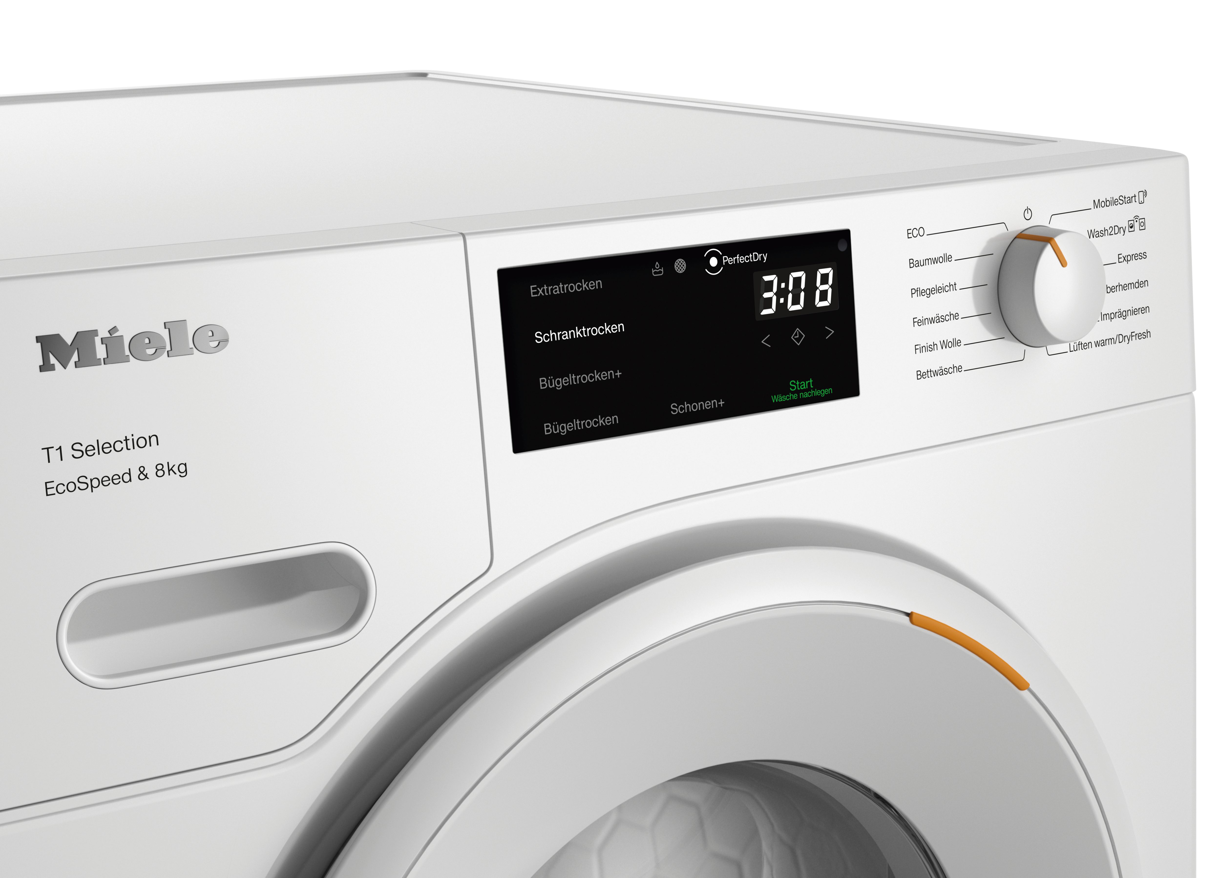 Miele Wärmepumpentrockner TSC643WP EcoSpeed&8kg, Getestet auf 20 Jahre perfekte Wäschepflege, 25 Jahre Motorgarantie