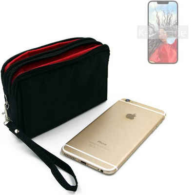 K-S-Trade Handyhülle für Apple iPhone 13, Schutz Hülle Handy Hülle Gürteltasche Travelbag Handytasche mit