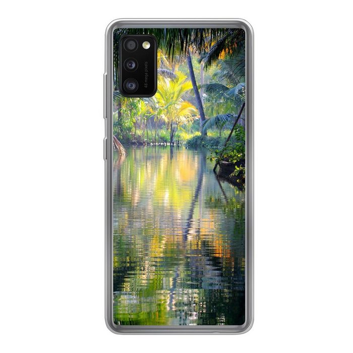 MuchoWow Handyhülle Tropische Reflexion Handyhülle Samsung Galaxy A41 Smartphone-Bumper Print Handy