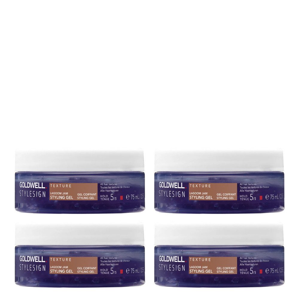 Goldwell Haargel StyleSign Lagoom Jam Styling Gel 4 x 75 ml, 4-tlg.