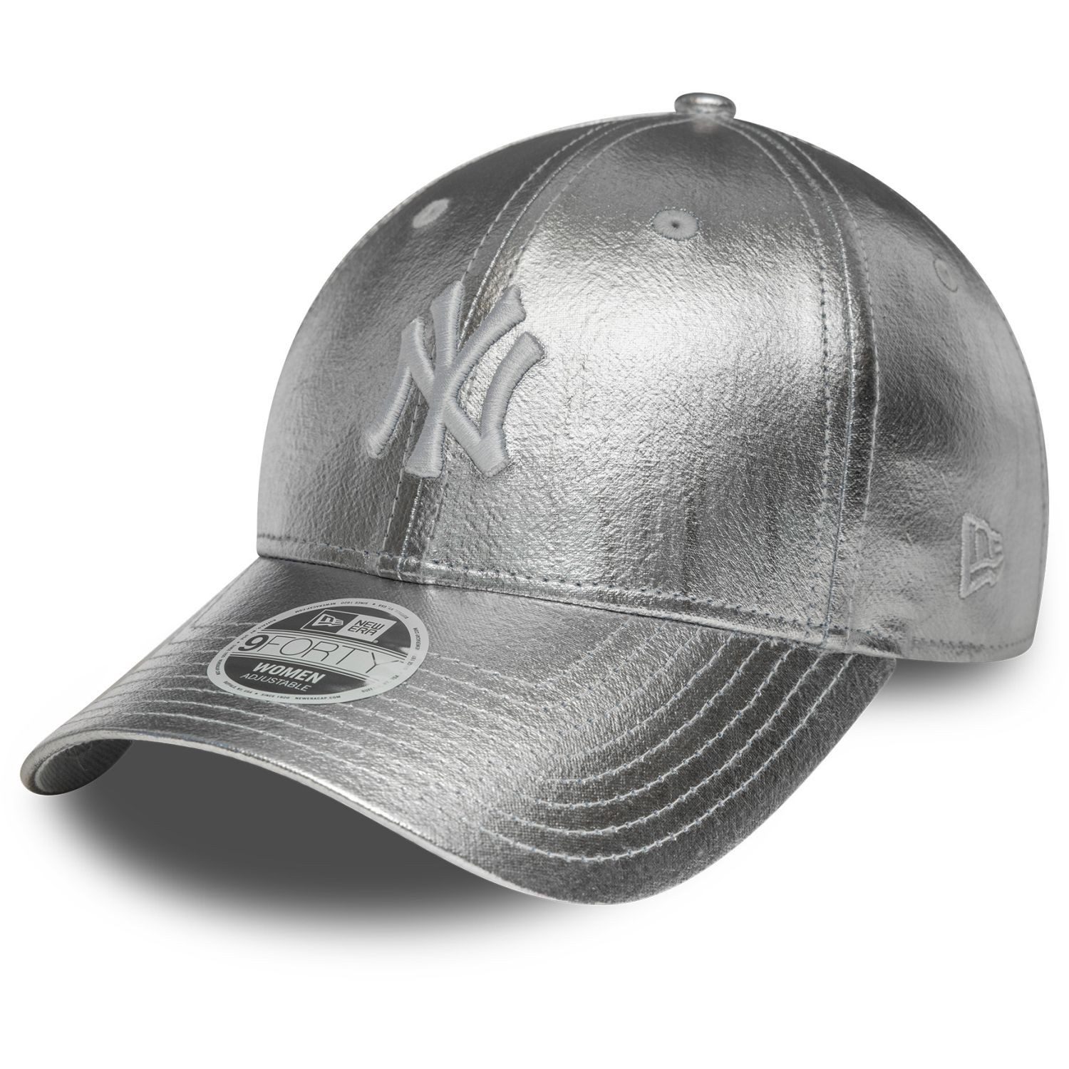 New Era Baseball Cap 9Forty METALLIC New York Yankees silber