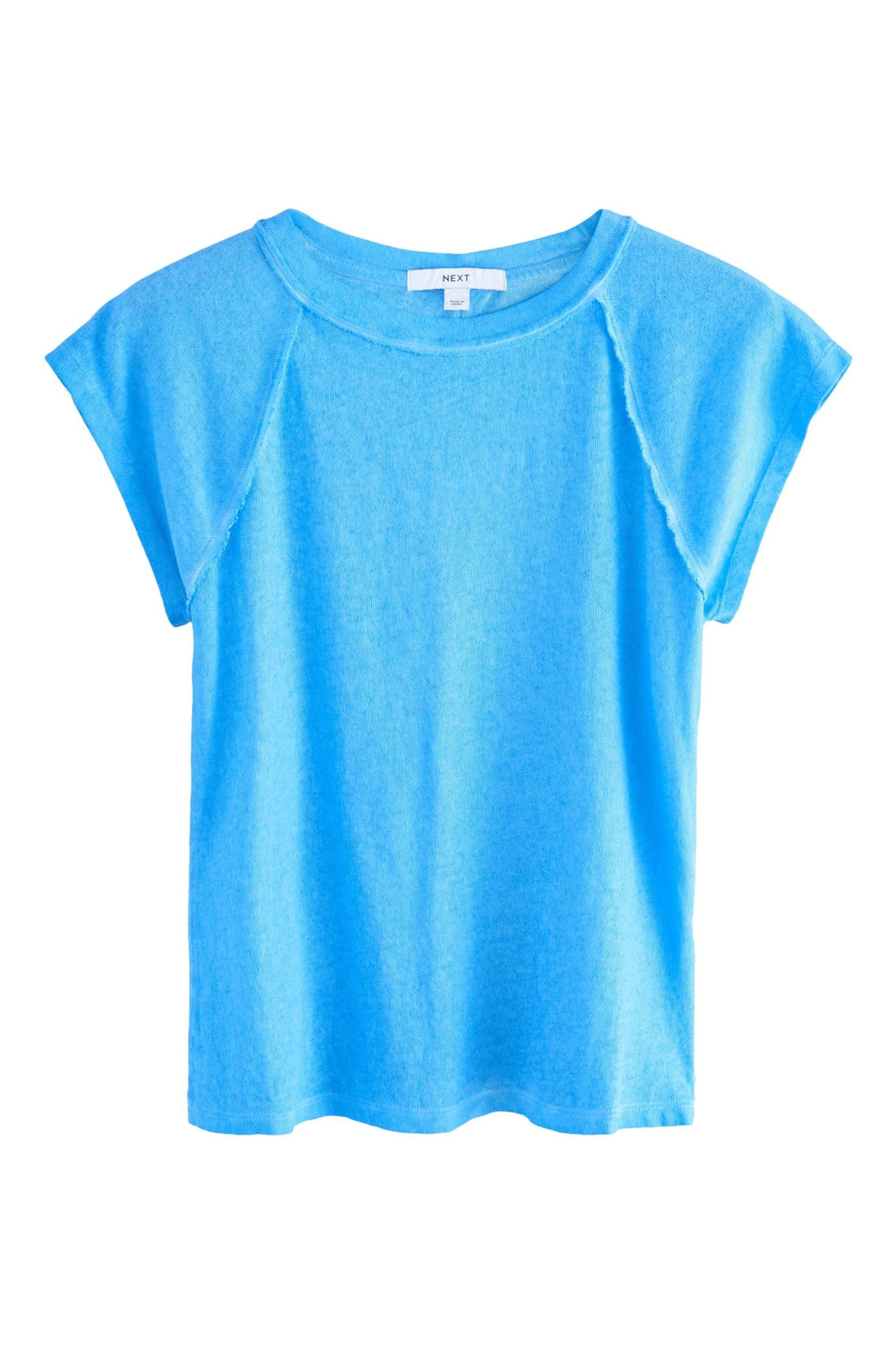 Next Shirttop Gewaschenes T-Shirt mit offenen Saumdetails (1-tlg) günstig online kaufen