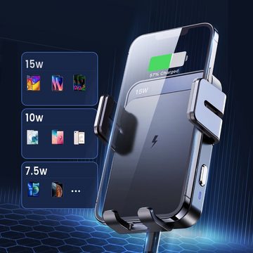 JOYROOM KFZ Handy-Halter mit 15-W-Qi-Wireless-Ladegerät für Lüftungsgitter Smartphone-Halterung