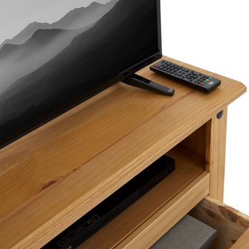 CARO-Möbel Lowboard SALSA, TV Lowboard im Mexico-Stil Fernsehtisch Mexiko Möbel Kiefer massiv 2 S