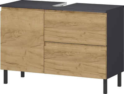 GERMANIA Waschbeckenunterschrank Scantic Breite 80 cm, Badezimmerschrank, verstellbarer Einlegeboden