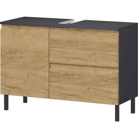 GERMANIA Waschbeckenunterschrank Scantic Breite 80 cm, Badezimmerschrank, verstellbarer Einlegeboden