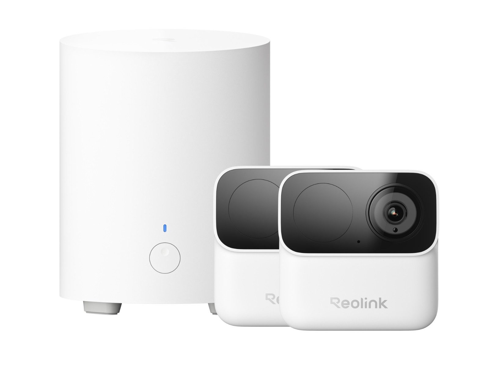 Reolink Überwachungskamera Argus MagiCam mit Home Hub Mini Überwachungssystem (AuBenbereich, Innenbereich, 2-tlg., 2MP Akku Kamera, 2,4/5 GHz Dualband-WLAN, ohne Abonnement)