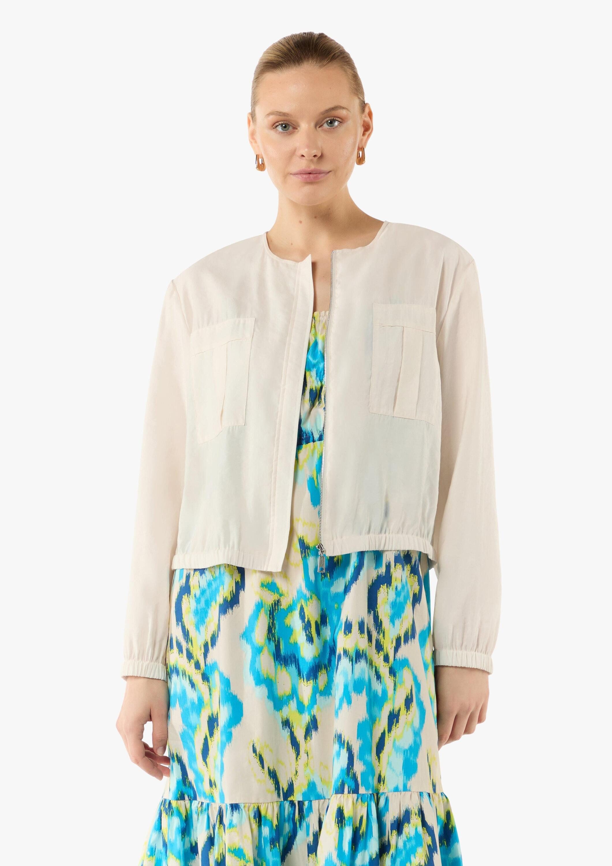comma Курткиblazer Indoor-Jacke Leichte Blousonjacke aus Modalmix (1-tlg)