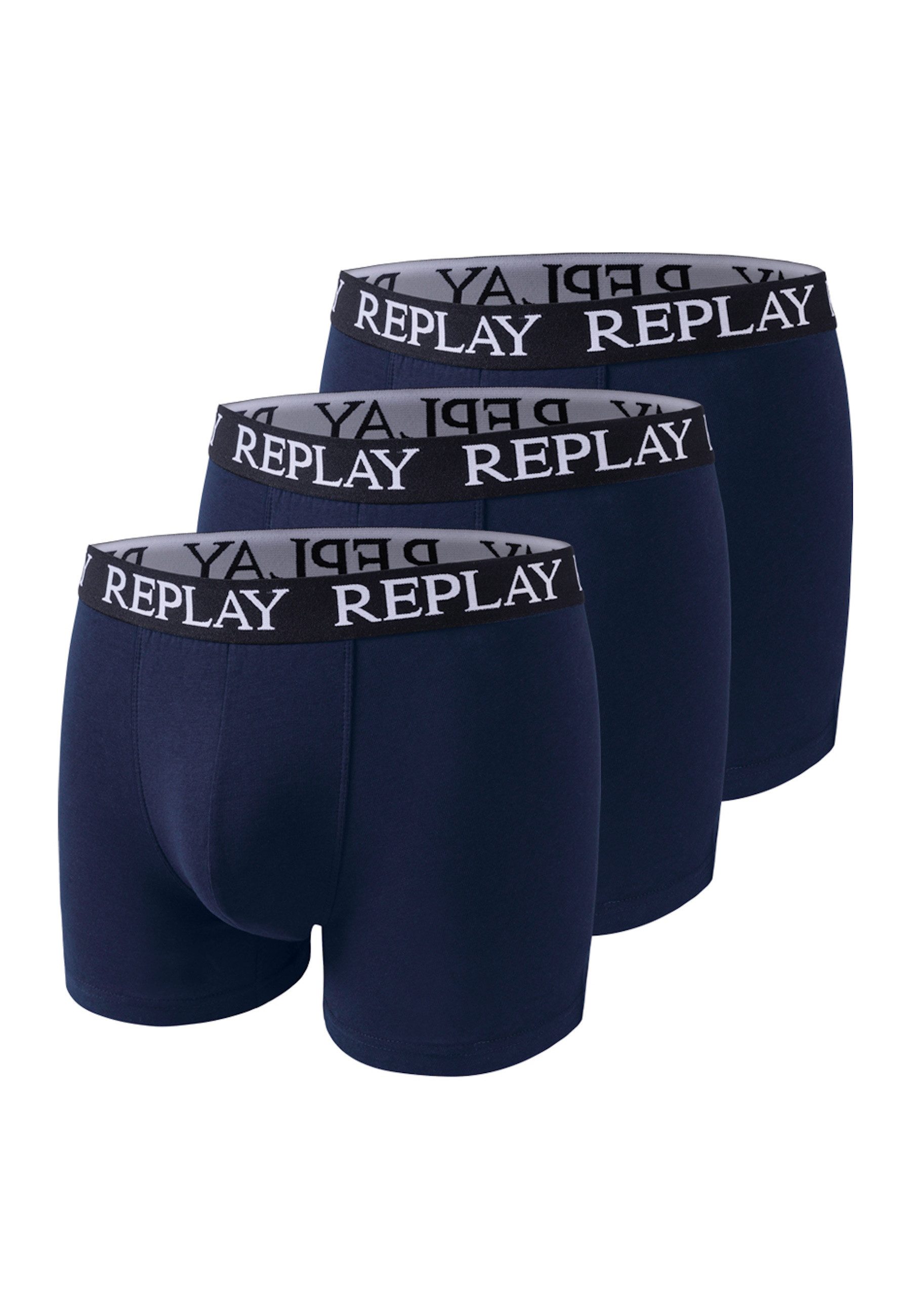 Replay Boxershorts Unterhose Trunks 3er Pack (3-St)