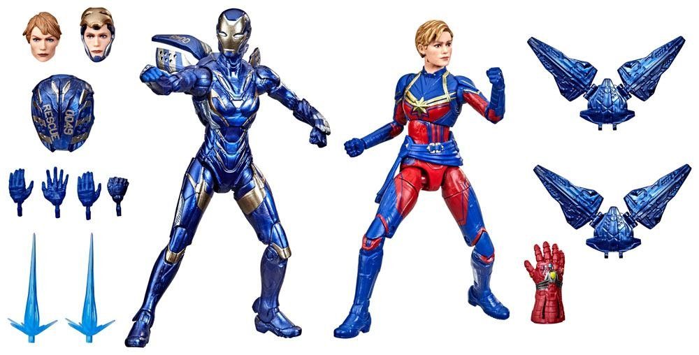Hasbro Actionfigur Avengers: Endgame Captain Marvel & Rescue Armor Actionfiguren 2-Pack