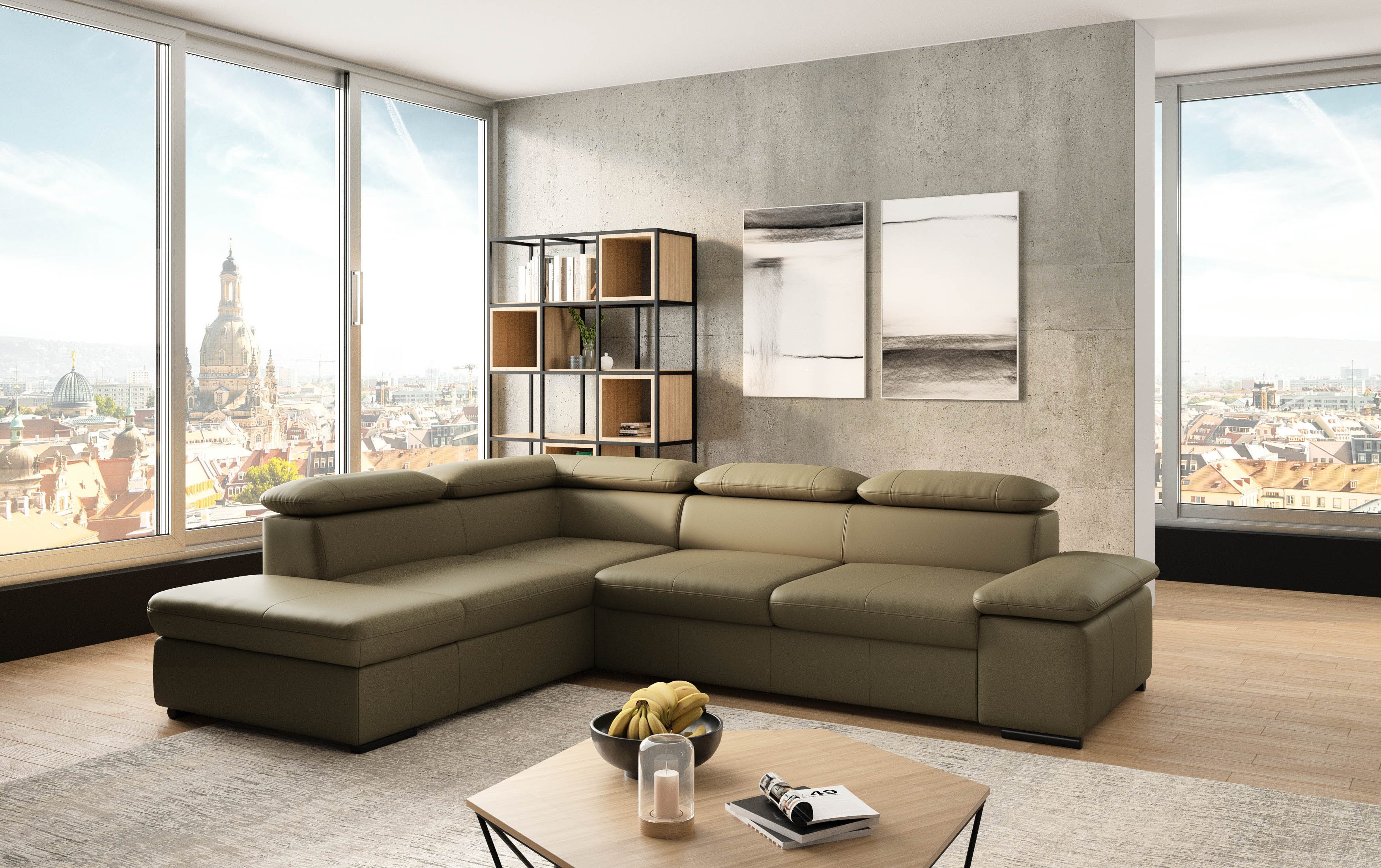 sit&more Ecksofa Alcudia L-Form, mit Armteilverstellung, optional Kopfteilverstellung und Bettfunktion
