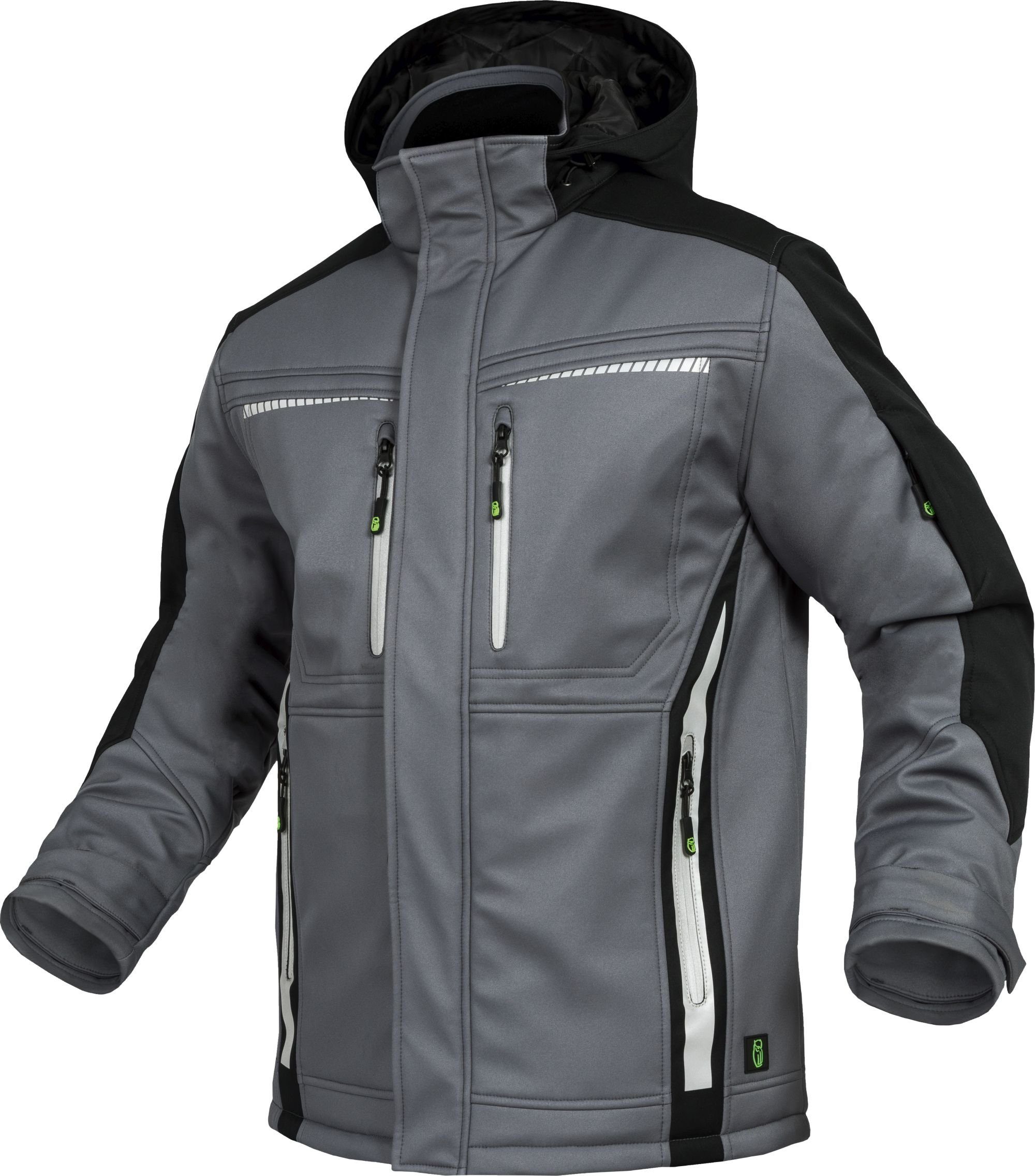 Leibwächter Softshelljacke Flex-Line Herren Softshelljacke grau/schwarz