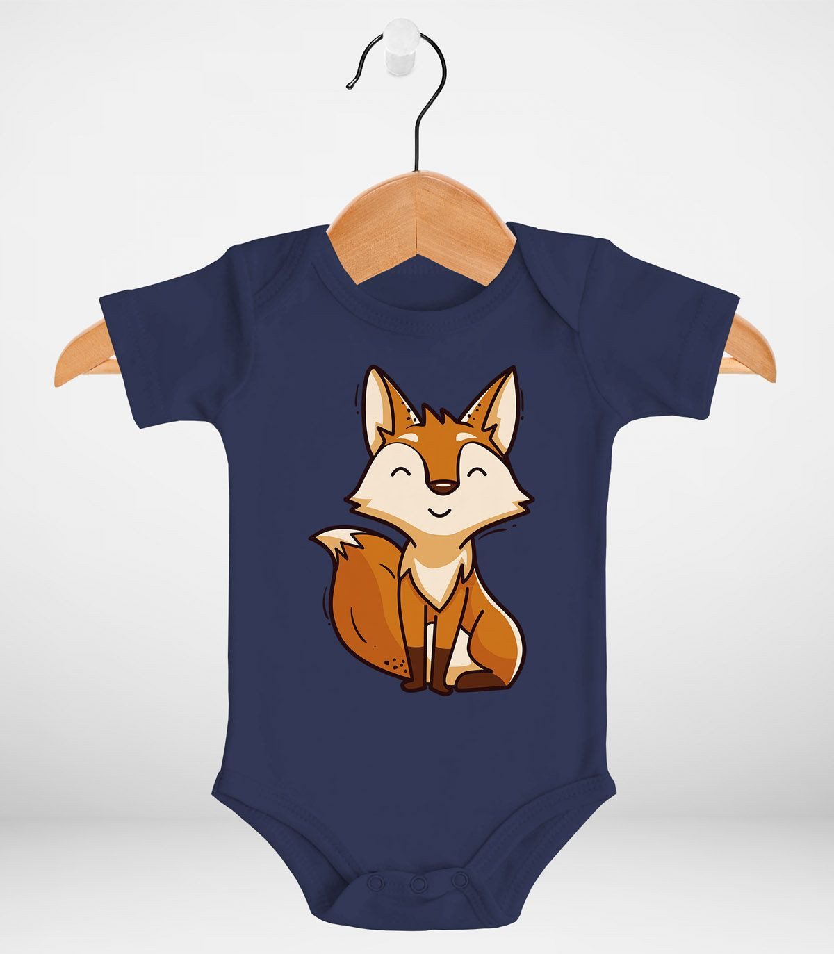 MoonWorks Body Baby Body T-Shirt kurzarm Bedruckt Fuchs lustige Tiere Tiermotive Fox