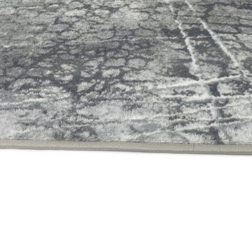 Teppich Wohnzimmer Teppich mit modernem Design in grau, Carpetia, rechteckig, Höhe: 12 mm