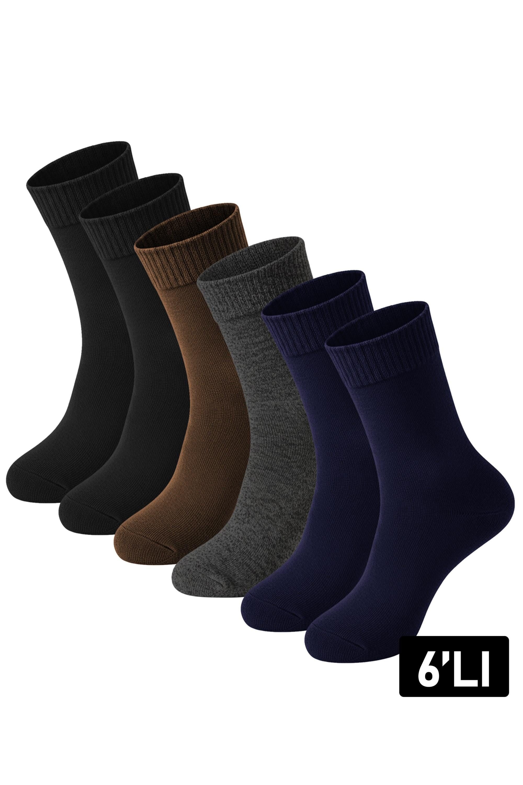 öts Innere Herren 6er-Pack Winterstrümpfe Slipper