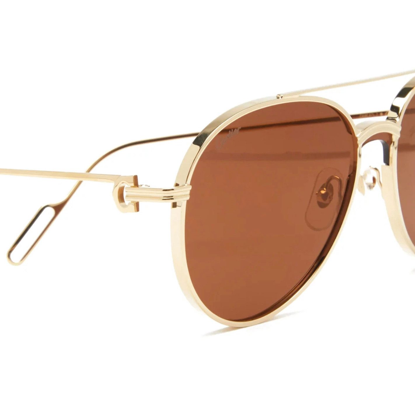 Cartier Sonnenbrille Première de Cartier Exklusives Aviator-Design Brille in Gold Exklusives Design aus der Première de Cartier Kollektion