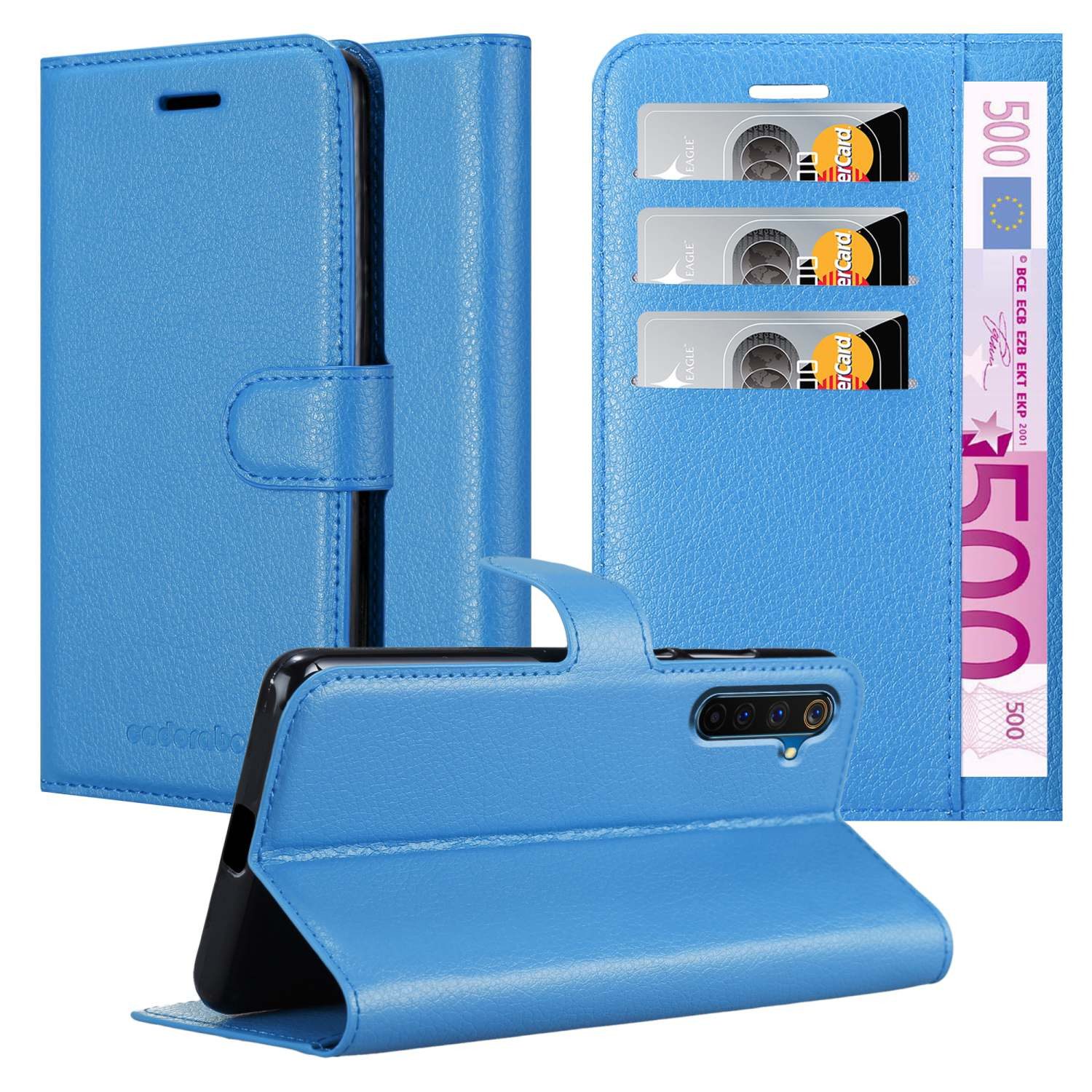 Cadorabo Handyhülle für Realme 6 PRO Hülle Realme 6 PRO, Hülle Schutzhülle mit Standfunktion, Kartenfach und Magnetverschluss