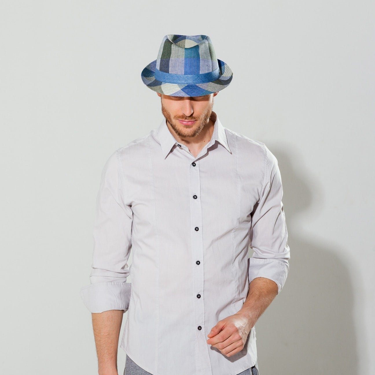 blau Made Trilby Futter, Italy Lierys Trilby in (1-St) mit