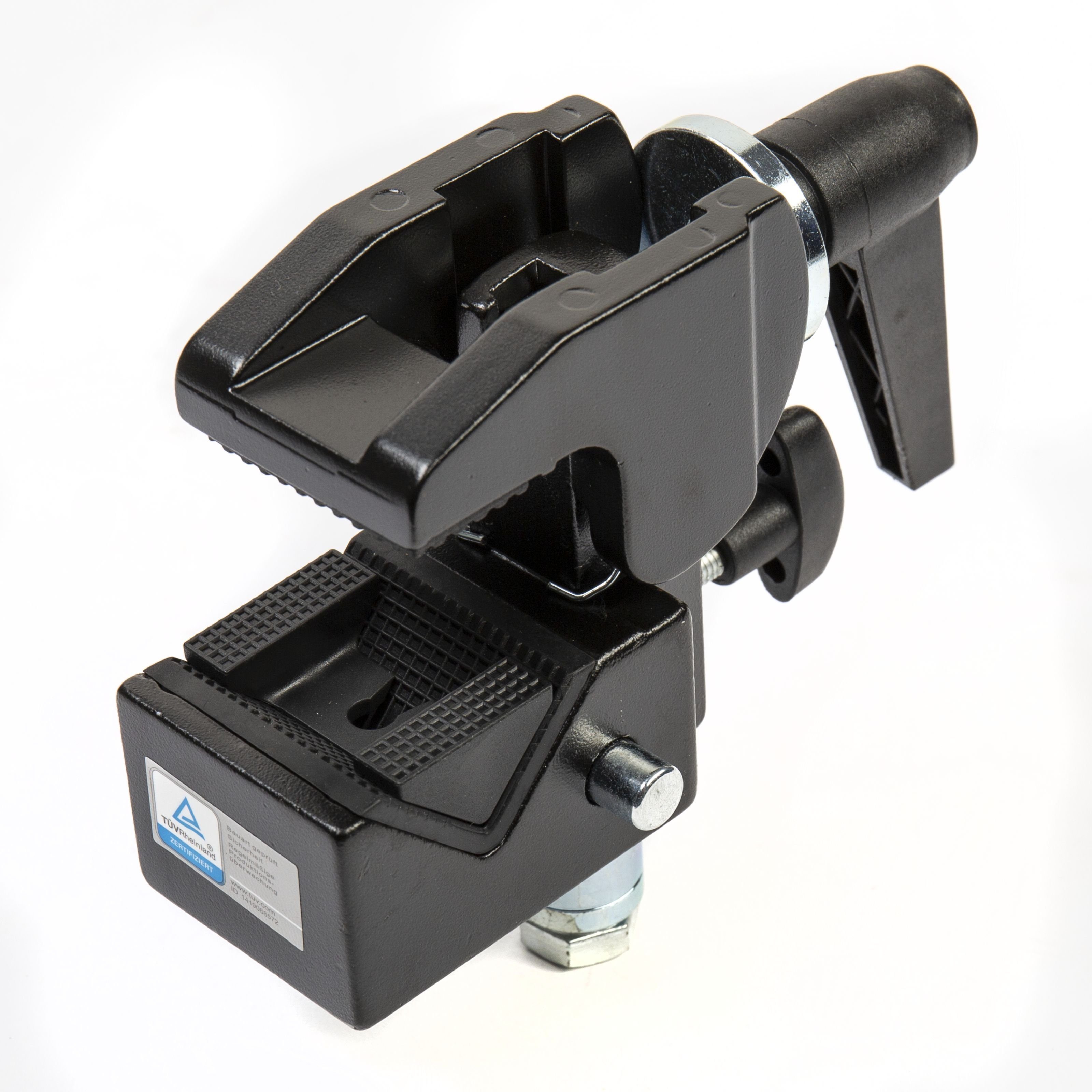 lightmaXX Gerüst, (Super Clamp ST-519B 30-51mm 15Kg Universalklammer für Lichter Mikrofone Kameras Robustes Design Einfache Befestigung 15Kg Belastbarkeit, Zubehör für Licht und Bühne, Half Coupler), Super Clamp, Universalklammer, Robustes Design