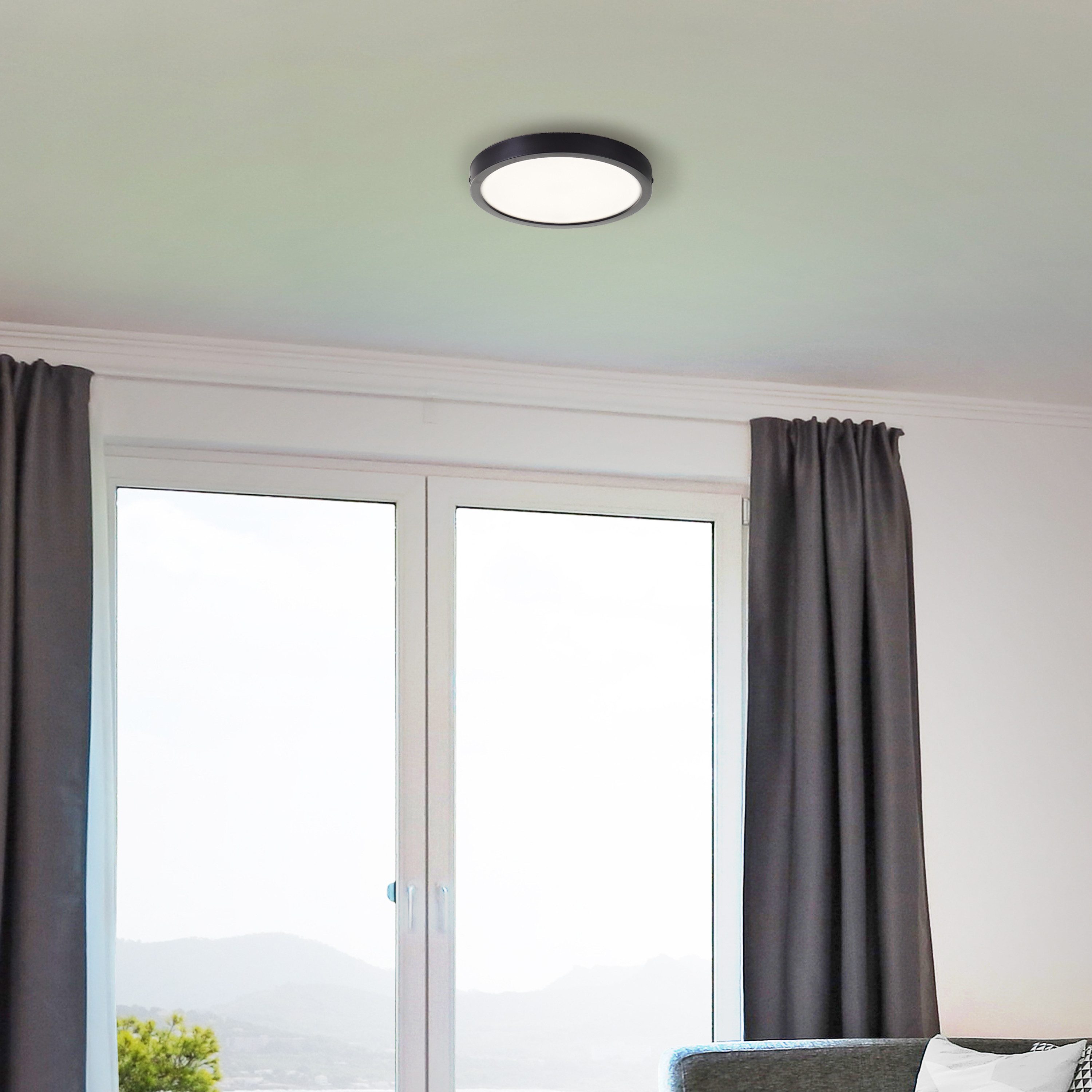 Brilliant LED Deckenleuchte Navara, LED fest integriert, Neutralweiß, Ø 27,5cm, Höhe 3 cm, 1900 lm, 4000 K, IP44