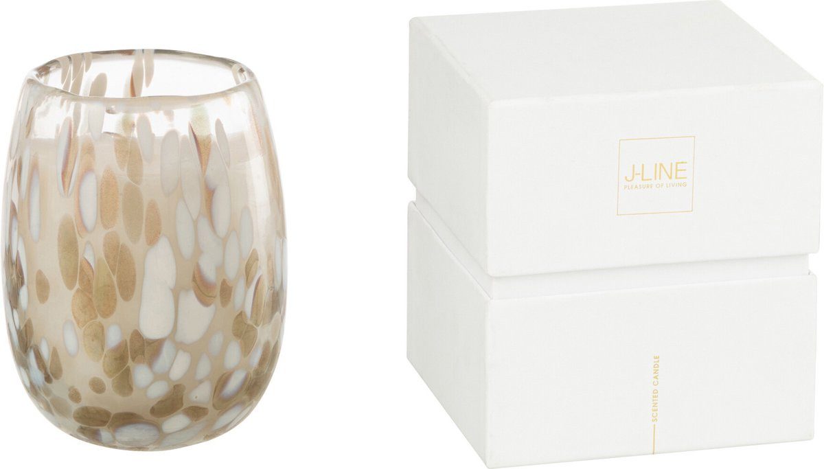 J-line Duftkerze Mia - Osmanthus & Suede - Glas - Klein (1-tlg), im Glas