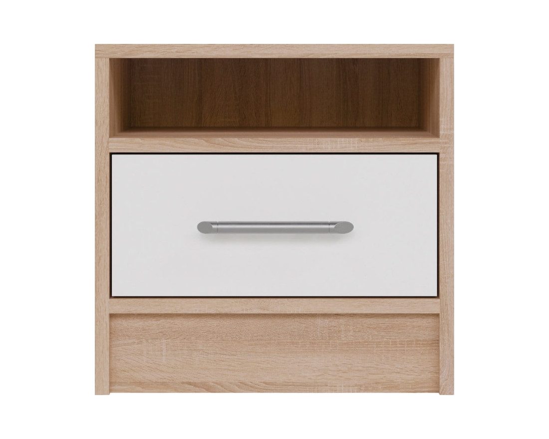 Deine Möbel 24 Nachttisch SAM SR7 Nachtkommode Nachtschrank Schlafzimmer Jugendzimmer (Set, 2-St), Garderobe Garderobensystem Artisan Anthrazit Weiß Sonoma 40 cm breit