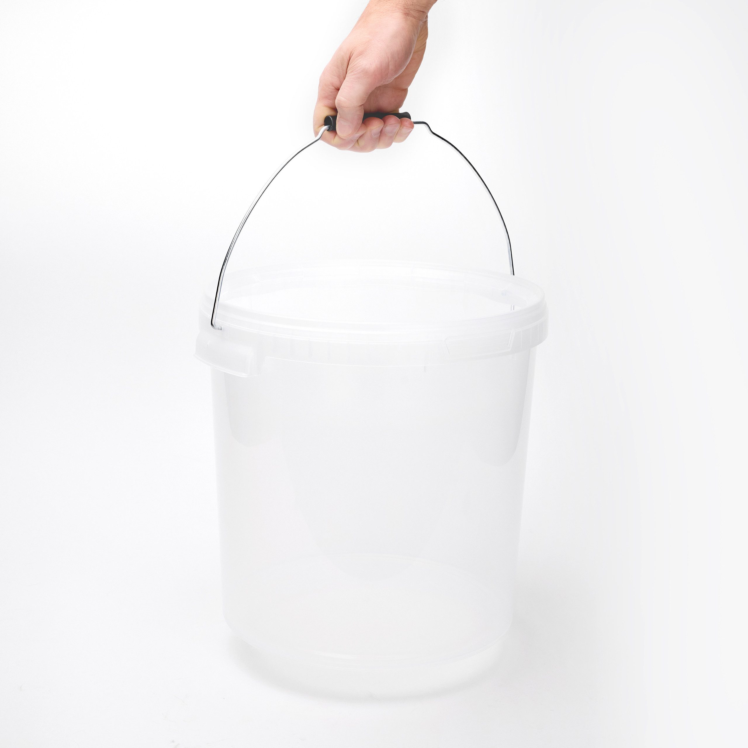 Garronda Putzeimer Eimer mit Deckel 20 L für Lebensmittel und Chemikalien GD-0116, (1-tlg), Transparent