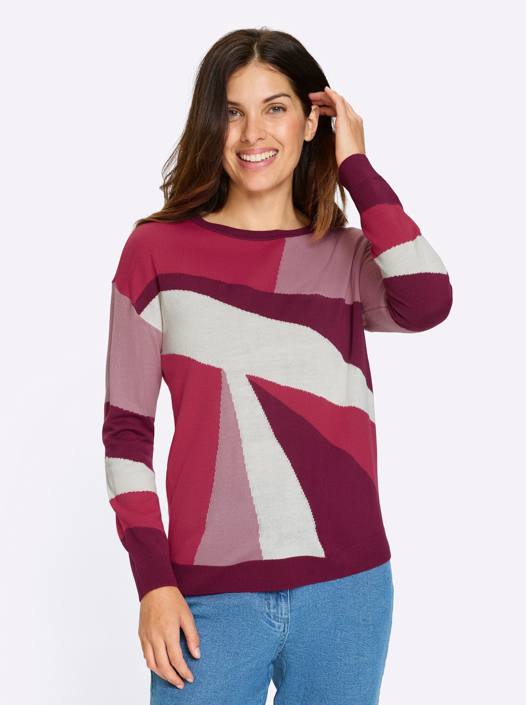 Sieh an! Strickpullover Langarm-Pullover . günstig online kaufen