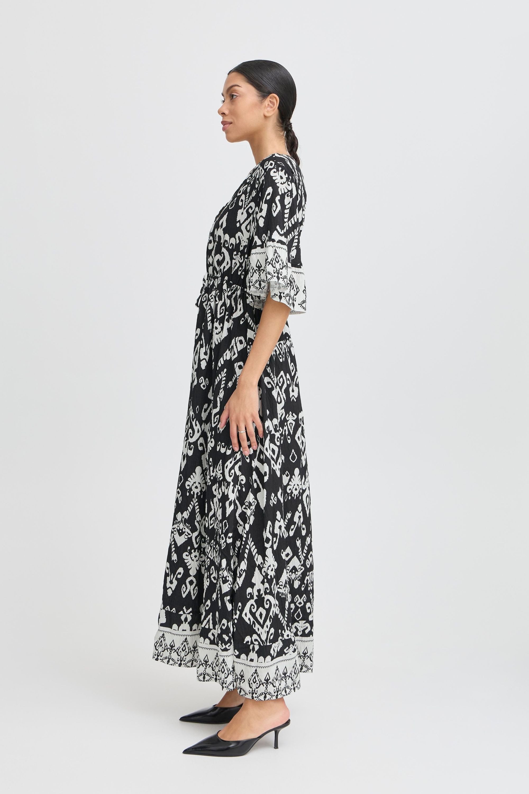 b.young Midikleid BYJASMINA Lässiges gemustertes Maxikleid günstig online kaufen