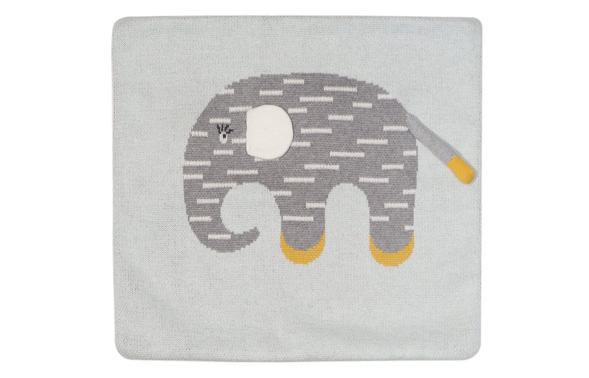 Kissenbezug, KINDSGUT, 100% zertifizierter Baumwolle Elefant