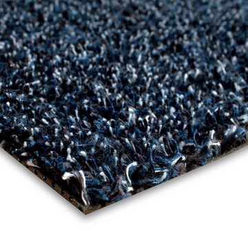 Fußmatte Bari Blau, Sauberlaufmatte, erhältlich in vielen Größen, waschbar, Karat, Rechteckig, Höhe: 6 mm, 100% Baumwolle