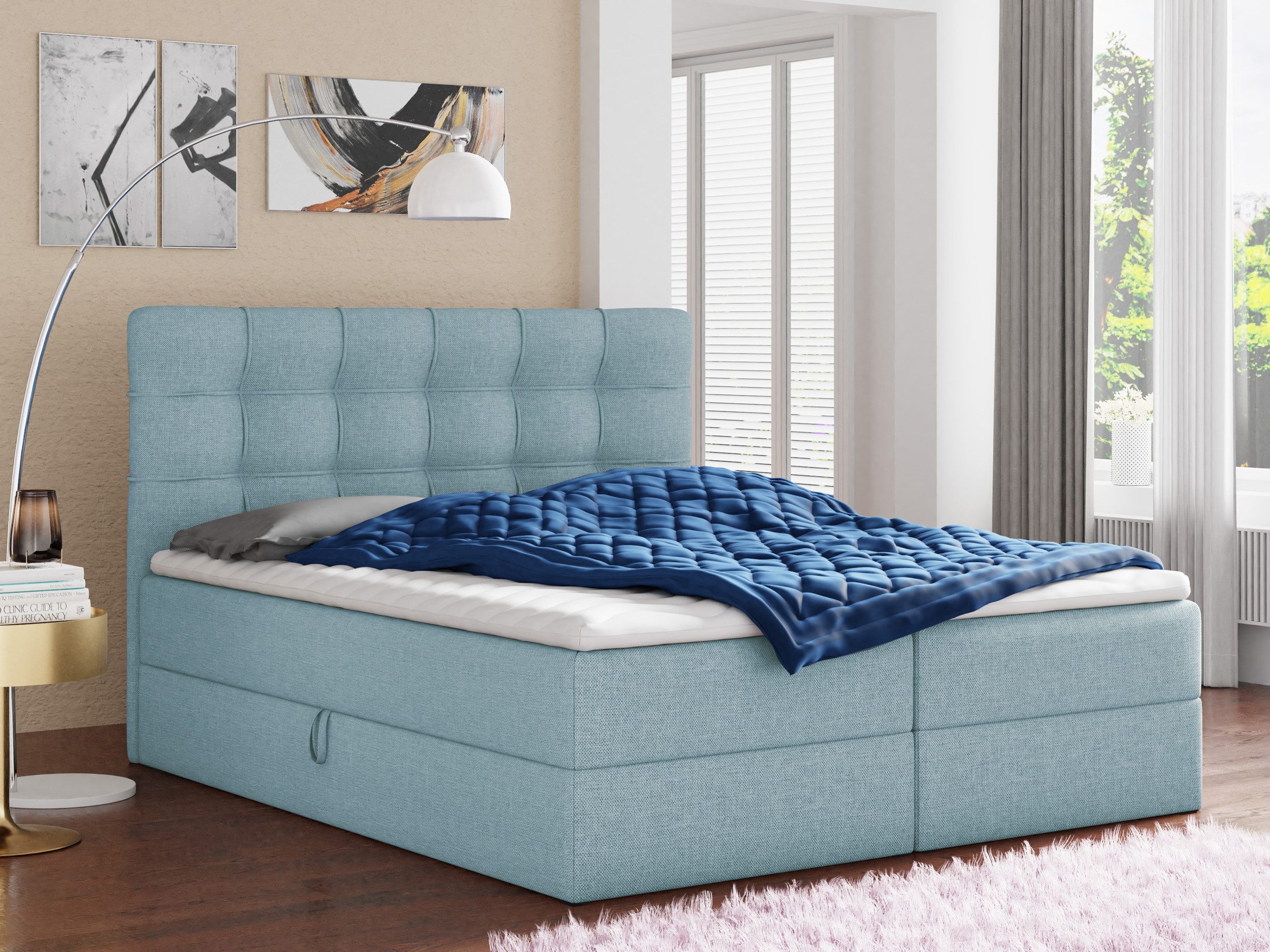 Sofnet Boxbett Best (mit zwei Bettkästen, Bonell-Matratze und Topper), Dopp günstig online kaufen