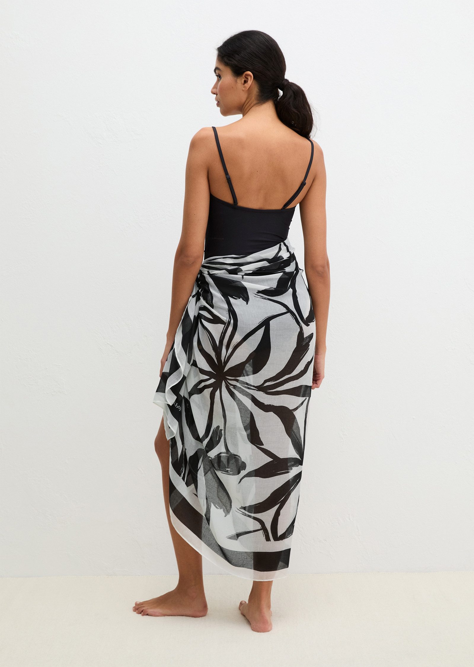 Marc O'Polo Pareo Beach Cover, mit floralem Print