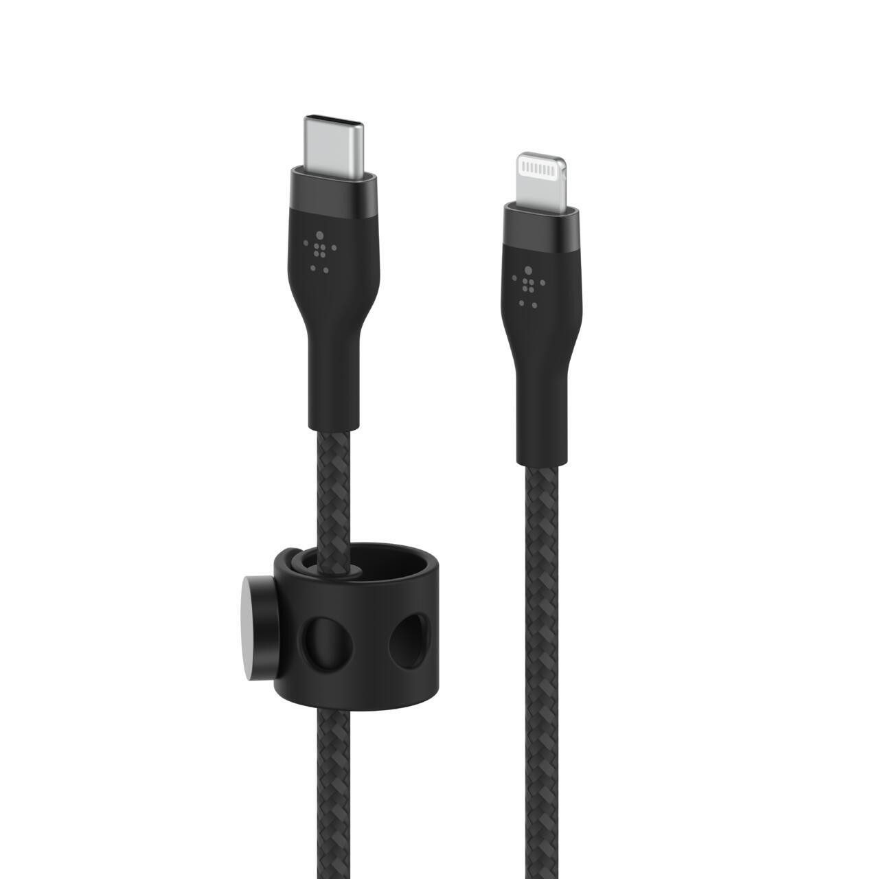 Belkin BoostCharge Pro Flex USB-C-Kabel mit Lightning Con Headset