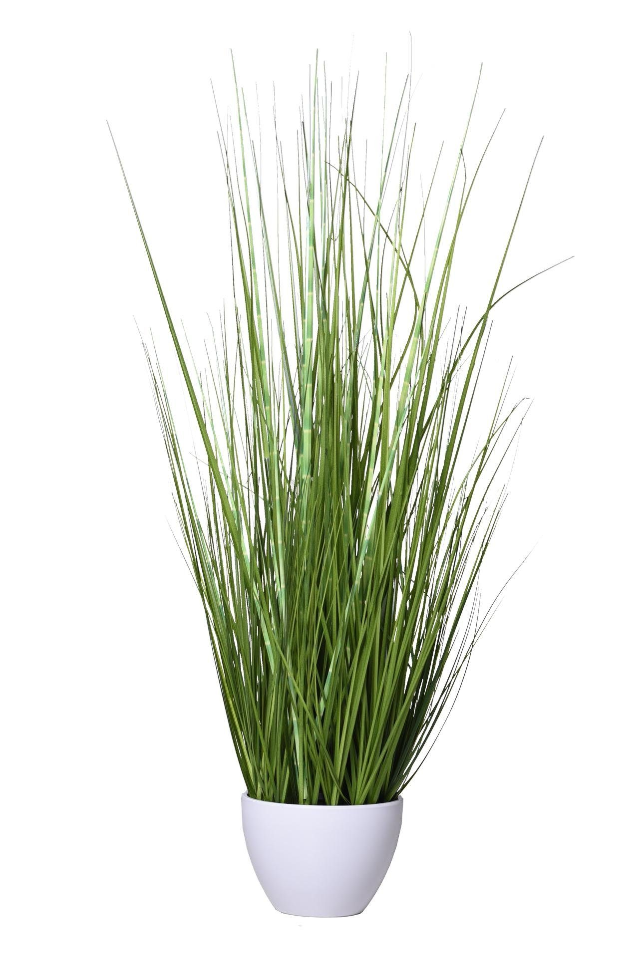 Kunstpflanze Kunstgras im Topf Gras künstlich Kunstpflanze Zebragras ZEBRA - Grün, VIVANNO, Höhe 75 cm | Kunstpflanzen